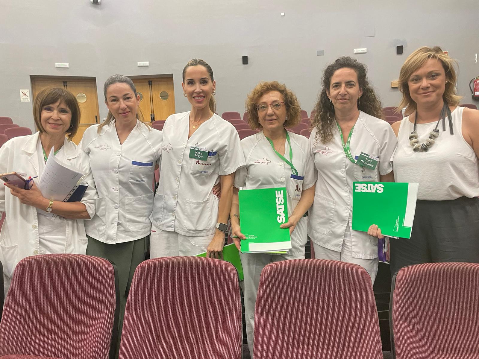 Las delegadas de SATSE Murcia en el Área I en la reunión de la Junta de Personal de La Arrixaca.